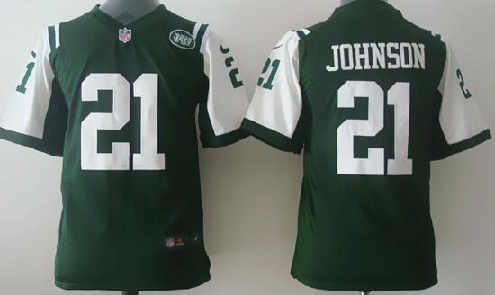 Nike New York Jets 21 johnson kids youth men Green NFL football Jerseys