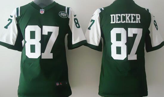 Nike New York Jets 87 Eric Decker kids youth green NFL football Jerseys