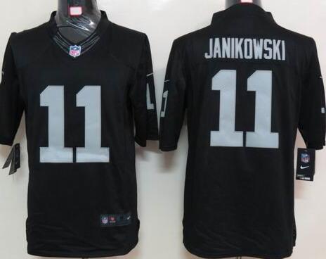 Nike Oakland Raiders 11 Sebastian Janikowski Limited Black NFL Jerseys