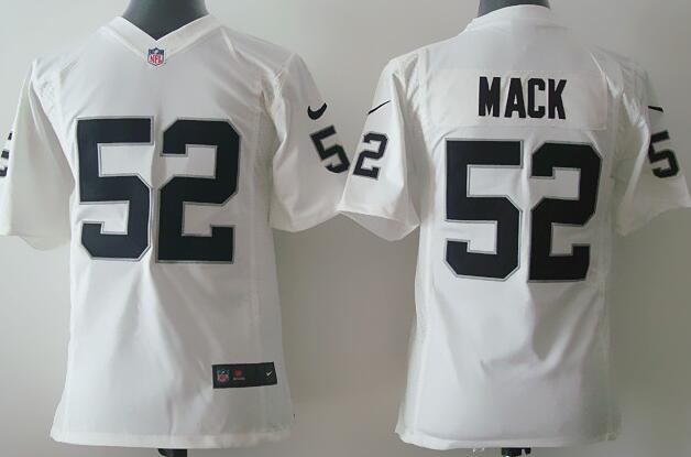 Nike Oakland Raiders 52 Khalil Mack white kids youth football Jerseys