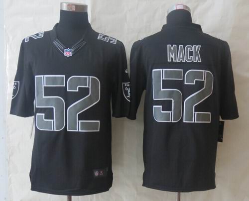 Nike Oakland Raiders 52 Mack Impact Limited Black Jerseys
