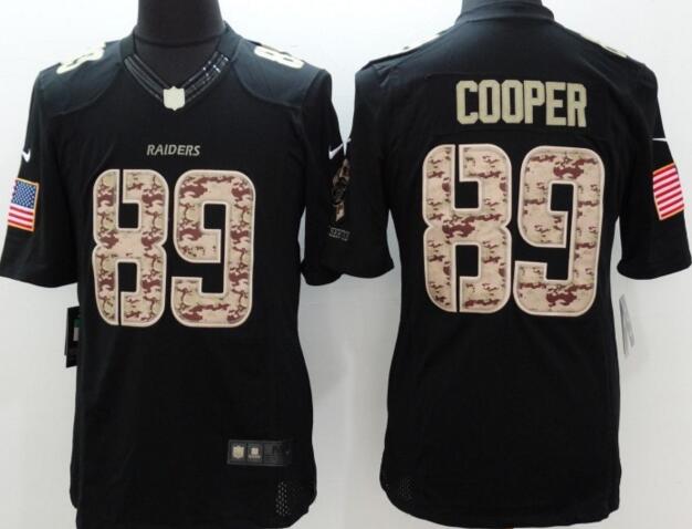 Nike Oakland Raiders 89 Amari Cooper black usa flag fashion nfl men jersey