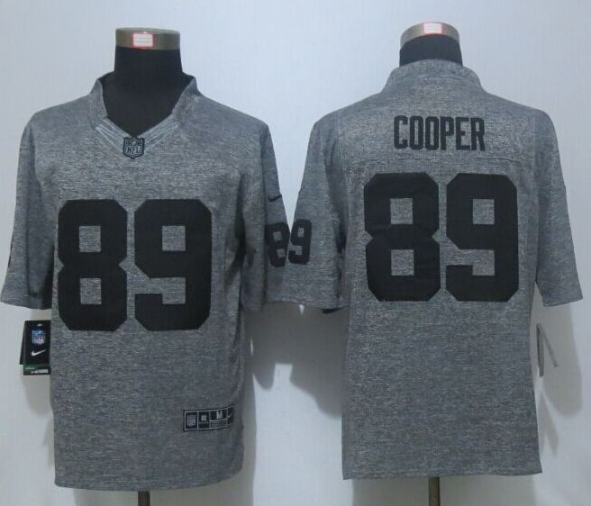 Nike Oakland Raiders 89 Cooper Gray Men's Stitched Gridiron Gray Limited Jersey