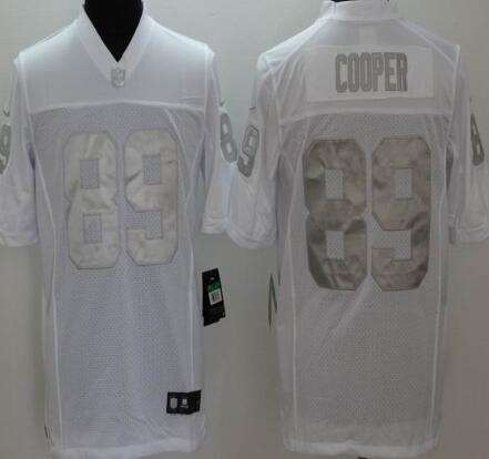 Nike Oakland Raiders 89 Cooper White Platinum game Jerseys