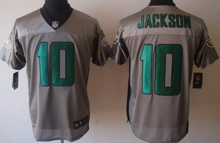 Nike Philadelphia Eagles 10 DeSean Jackson Elite NFL Grey Shadow Jerseys