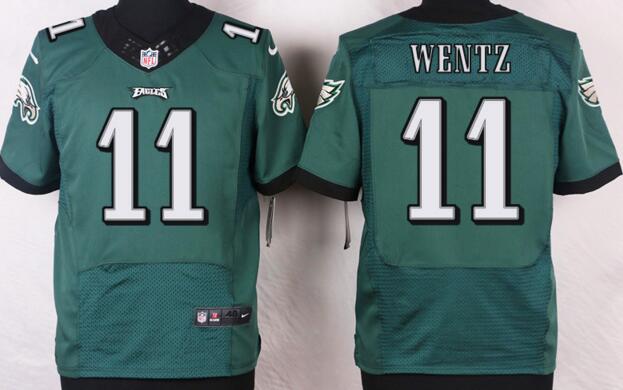 Nike Philadelphia Eagles 11 Carson Wentz green elite men nfl football Jerseys