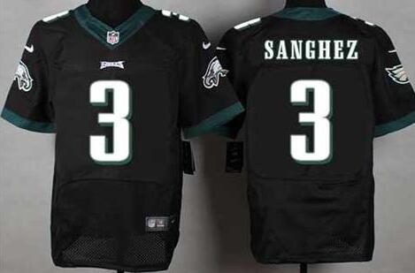 Nike Philadelphia Eagles 3 Mark Sanchez Midnight black Elite Jerseys