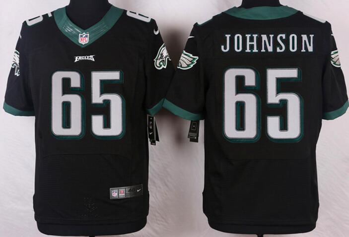 Nike Philadelphia Eagles 65 Lane Johnson Elite Black NFL Jerseys