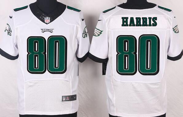 Nike Philadelphia Eagles 80 Harris white Elite Jerseys
