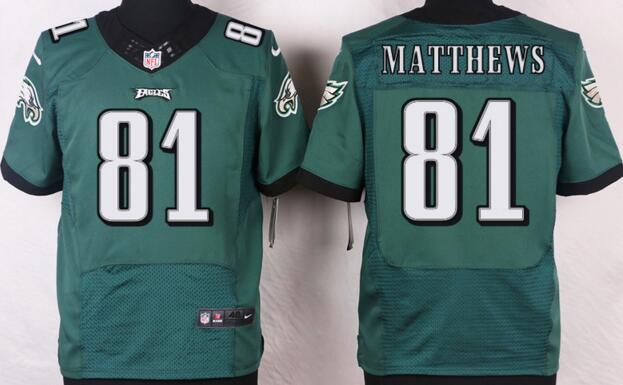 Nike Philadelphia Eagles 81 Jordan Matthews Green Elite men NFL football Jerseys