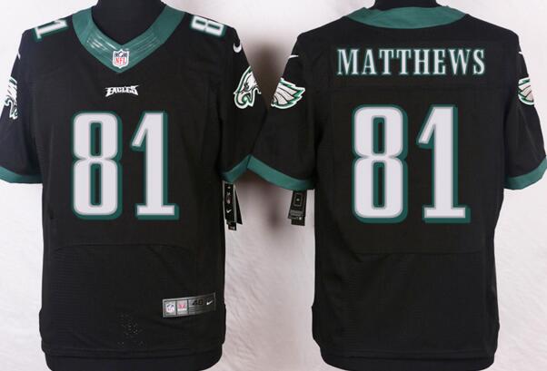Nike Philadelphia Eagles 81 Jordan Matthews black Elite men NFL football Jerseys
