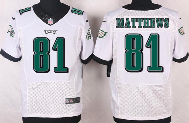 Nike Philadelphia Eagles 81 Jordan Matthews white Elite men NFL football Jerseys