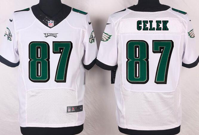 Nike Philadelphia Eagles 87 Brent Celek White Colors Elite Jerseys