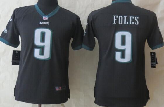 Nike Philadelphia Eagles 9 Foles Black women football Jerseys