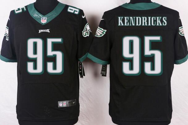 Nike Philadelphia Eagles 95 Mychal Kendricks men black elite NFL football Jerseys
