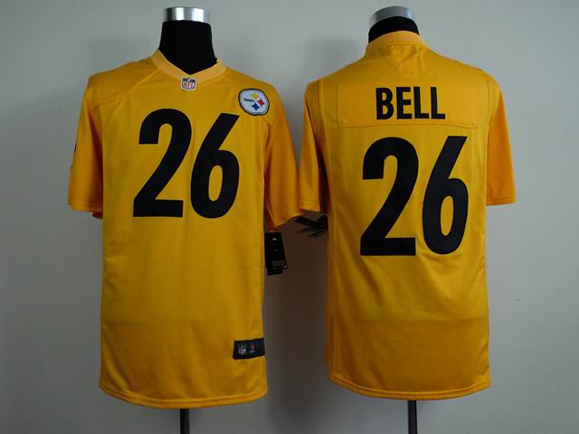 Nike Pittsburgh Steelers 26 Le Veon Bell game yellow NFL Jersey