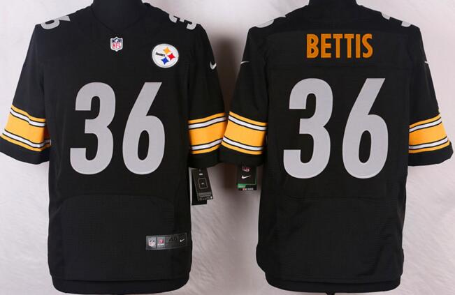 Nike Pittsburgh Steelers 36 Jerome Bettis black Elite Jerseys