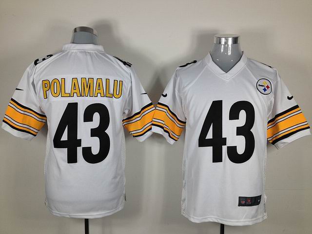 Nike Pittsburgh Steelers 43 Troy Polamalu game white nfl jersey