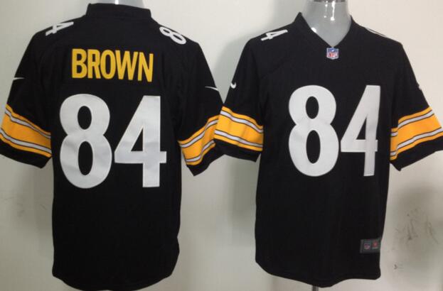 Nike Pittsburgh Steelers 84 Antonio Brown Game Black NFL Jersey