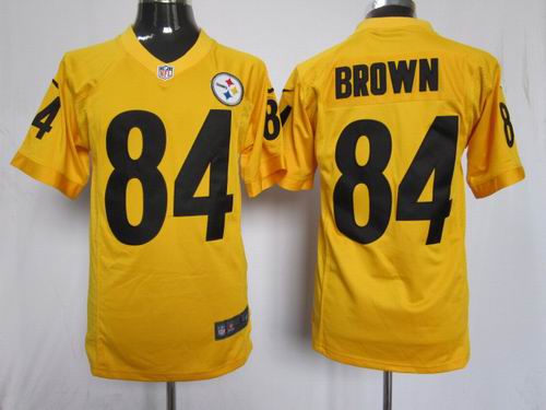 Nike Pittsburgh Steelers 84 Antonio Brown Limited Yellow NFL Jerseys