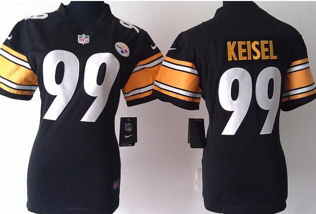 Nike Pittsburgh Steelers 99 Brett Keisel Black women football Jerseys