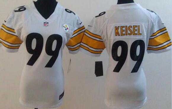 Nike Pittsburgh Steelers 99 Brett Keisel white women football Jerseys