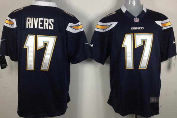 Nike San Diego Chargers 17 Philip Rivers Game Jersey