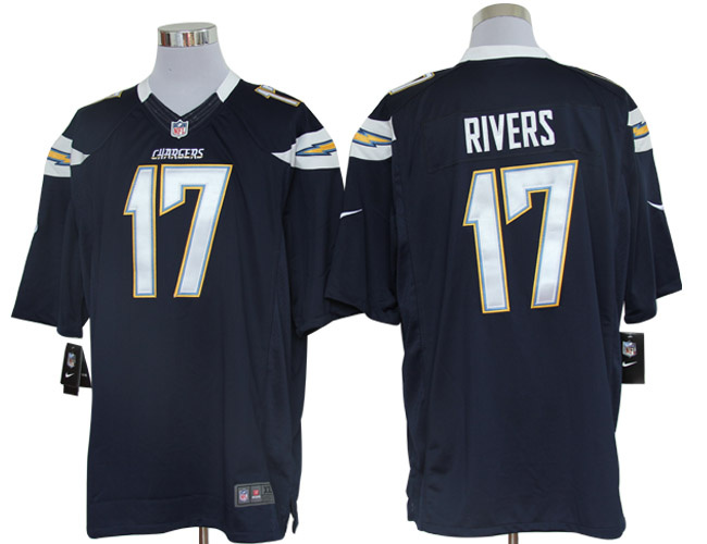 Nike San Diego Chargers 17 Philip Rivers Limited Blue NFL Jerseys