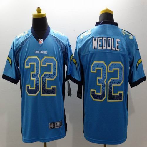 Nike San Diego Chargers 32 Eric Weddle skyblue drift fashion Jerseys