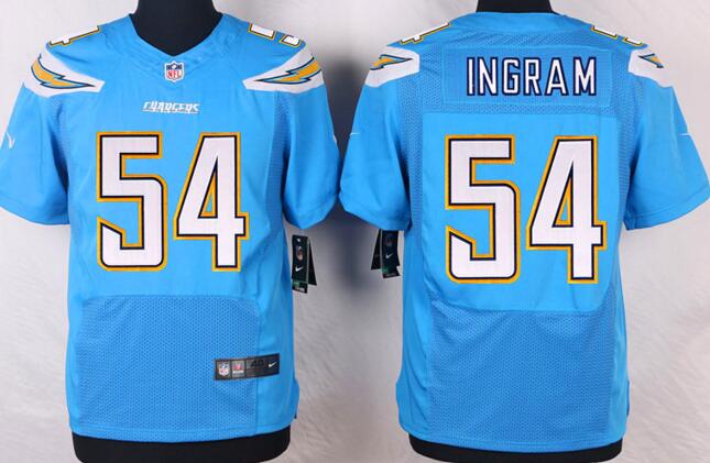 Nike San Diego Chargers 54 Ingram SkyBlue Colors Elite Jerseys