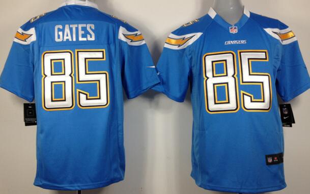 Nike San Diego Chargers 85 Antonio Gates Game Light Out NFL Jerseys