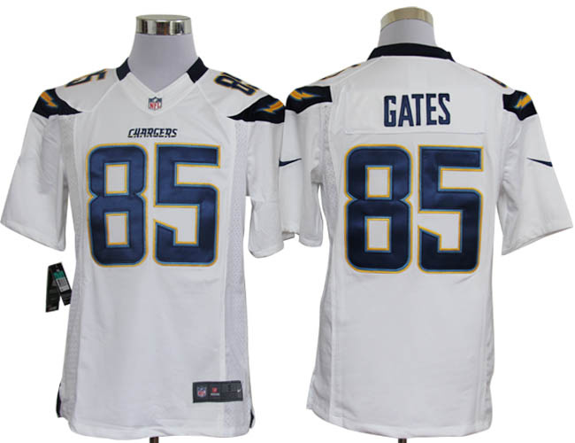 Nike San Diego Chargers 85 gates white Limited Jersey