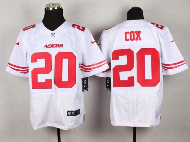 Nike San Francisco 49ers 20 Fletcher Cox Elite White NFL Jerseys