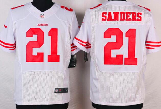 Nike San Francisco 49ers 21 Deion Sanders white nfl elite jerseys
