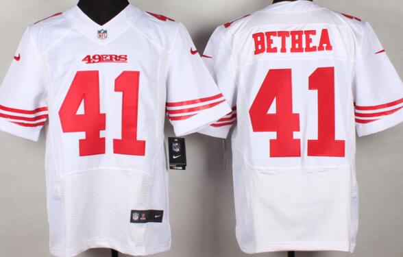 Nike San Francisco 49ers 41 Antoine Bethea Elite White NFL Jerseys