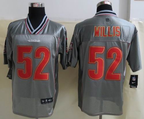 Nike San Francisco 49ers 52 Willis Grey Vapor Elite Jerseys