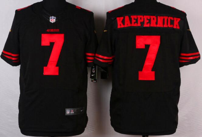 Nike San Francisco 49ers 7 Colin Kaepernick elite black NFL Jerseys