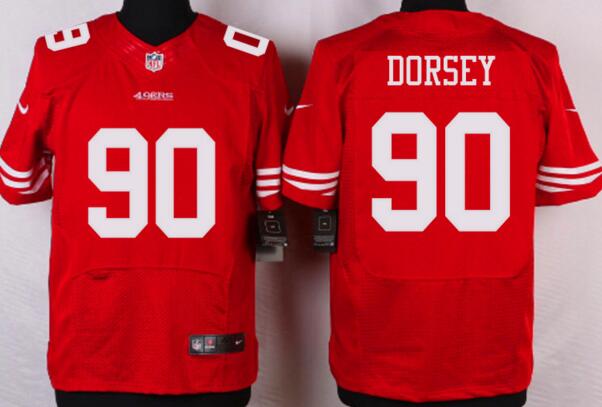 Nike San Francisco 49ers 90 Glenn Dorsey elite red nfl football jerseys
