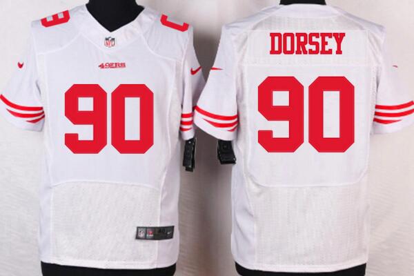 Nike San Francisco 49ers 90 Glenn Dorsey elite white nfl football jerseys