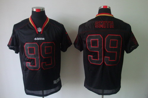 Nike San Francisco 49ers 99 Aldon Smith Elite Black NFL Lights Out Jerseys