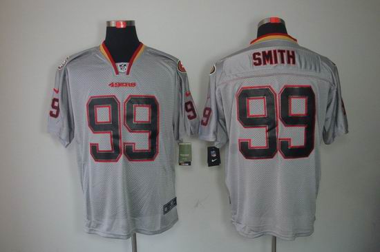 Nike San Francisco 49ers 99 Aldon Smith Elite Grey NFL Lights Out Jerseys