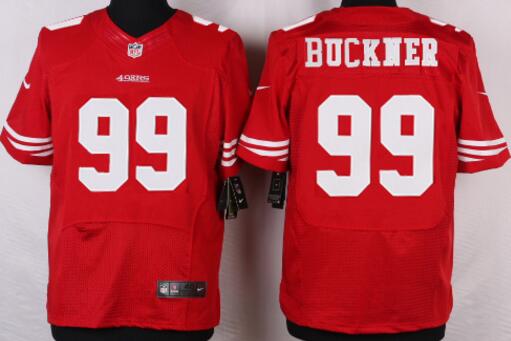 Nike San Francisco 49ers 99 buckner red football elite jerseys