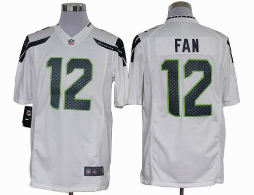 Nike Seattle Seahawks 12 fan white Limited Jersey