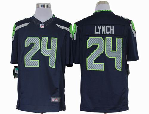 Nike Seattle Seahawks 24 lynch blue Limited Jersey