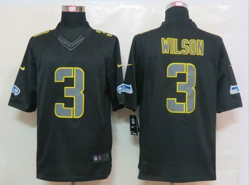 Nike Seattle Seahawks 3 Wilson Impact Limited Black Jersey