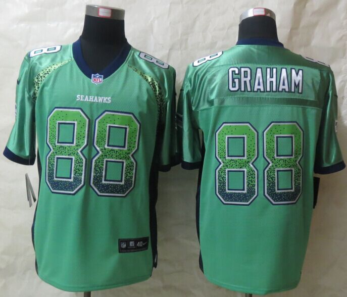 Nike Seattle Seahawks 80 Graham Drift Fashion Green Elite Jerseys