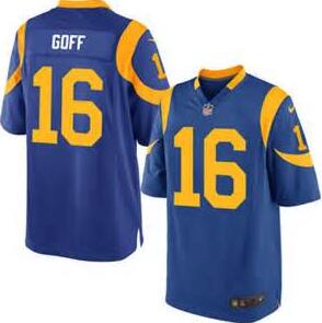 Nike St. Louis Rams 16 Jared Goff Blue game men nfl jerseys