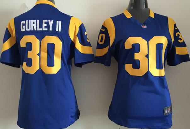 Nike St.Louis Rams 30 Todd Gurley II Blue Nike women game nfl Jersey