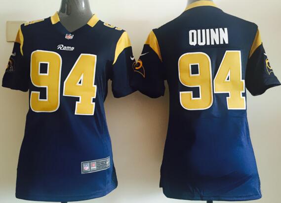 Nike St.Louis Rams 94 Robert Quinn Blue women nfl football jerseys