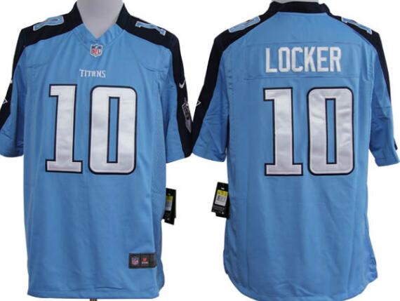 Nike Tennessee Titans 10 Jake Locker Blue NFL game Jerseys